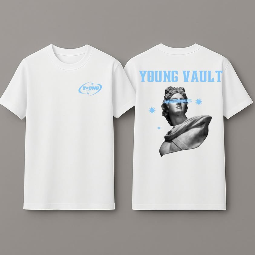 Apollo Tee — Bone / Azure